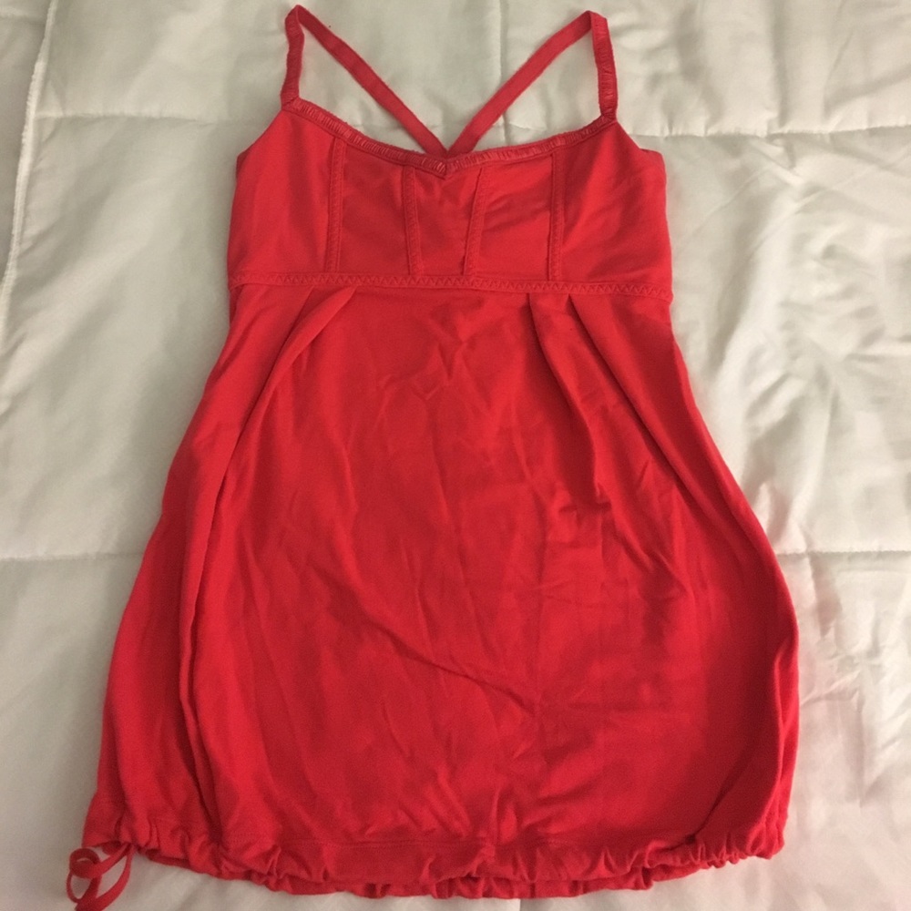 Size 2/4 coral/red lululemon tank